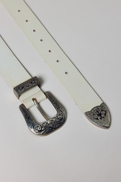 Urban Outfitters Jennie Western Belt In Bone, Women's At  In Brown