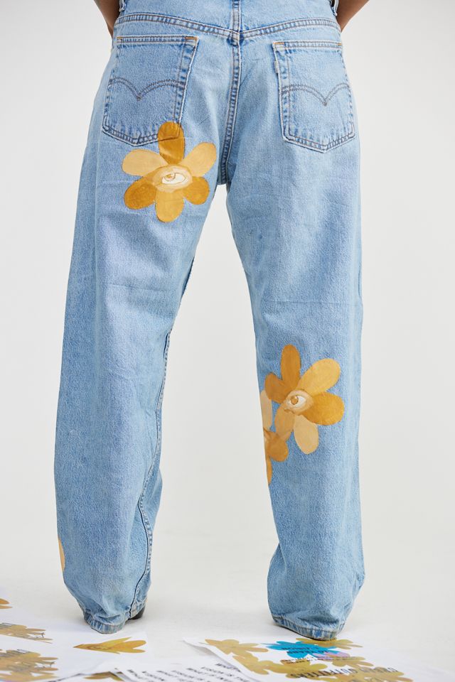 PISHPOSH X Urban Renewal Painted Denim Jean | Urban Outfitters