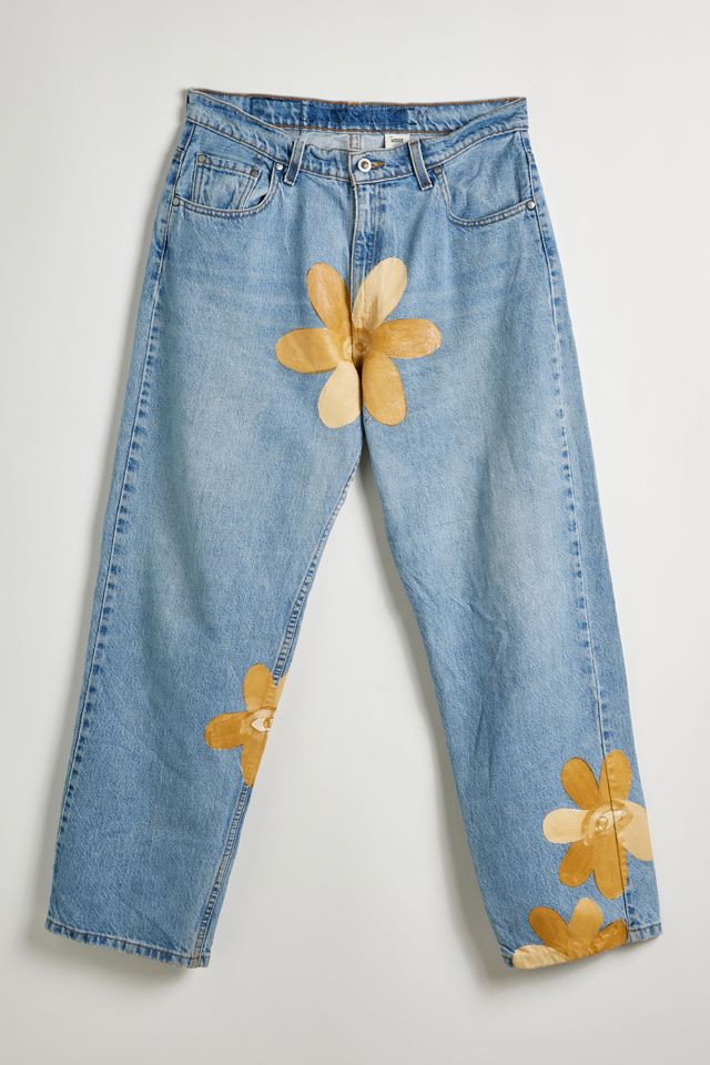PISHPOSH X Urban Renewal Painted Denim Jean | Urban Outfitters
