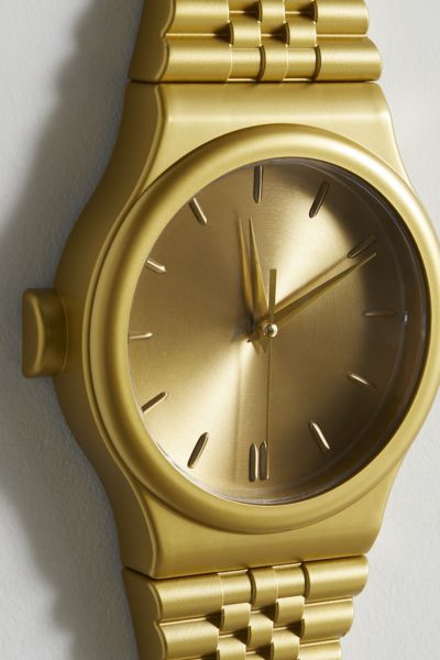 Gold Wristwatch Wall Clock