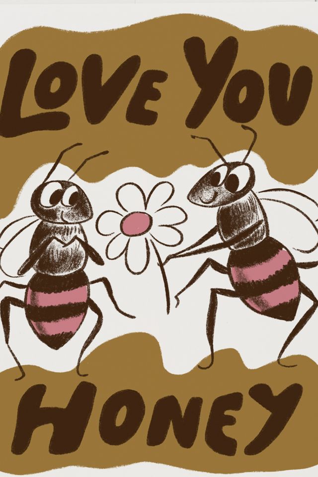 Red Cap Love You Honey Love Greeting Card #1