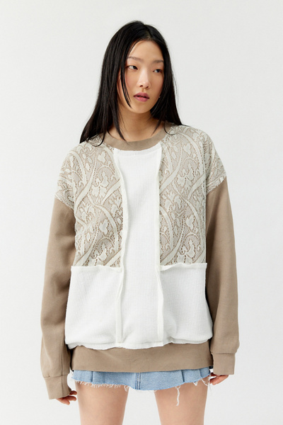 Sweat-shirt Femme Molletonné Confortable - Coupe Oversize, Col Rond, Manches Longues, Imprimé Décontracté - 14
