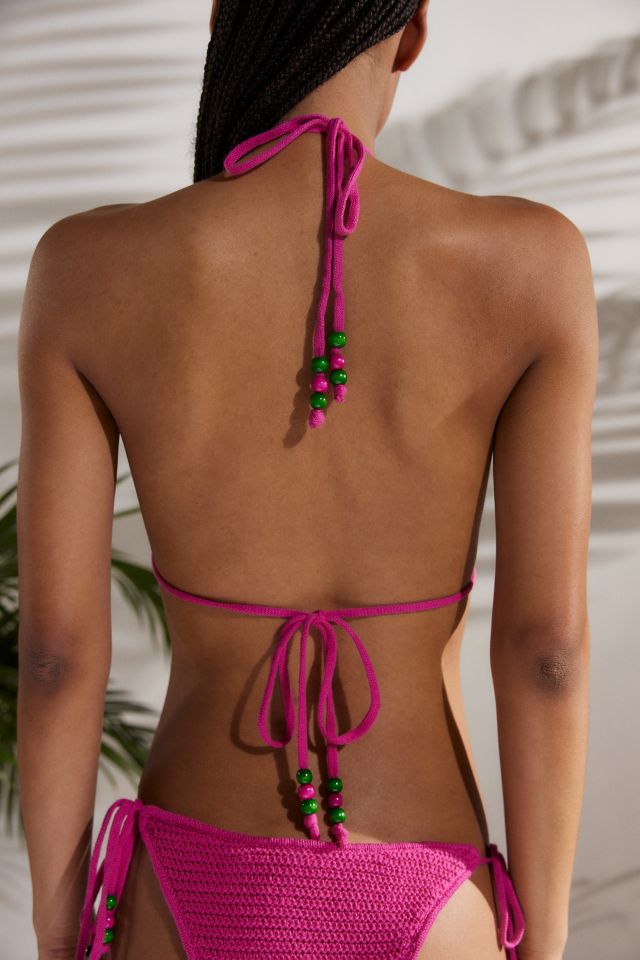 Out From Under Strawberry Crochet Bikini Top #3