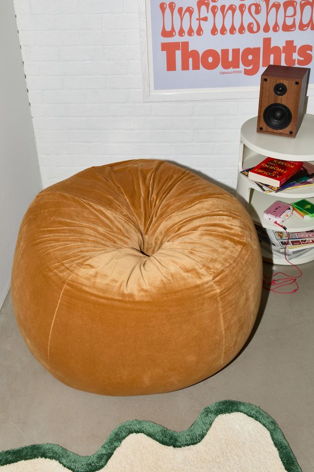 Ella Rose Velvet Bean Bag Chair | Urban Outfitters