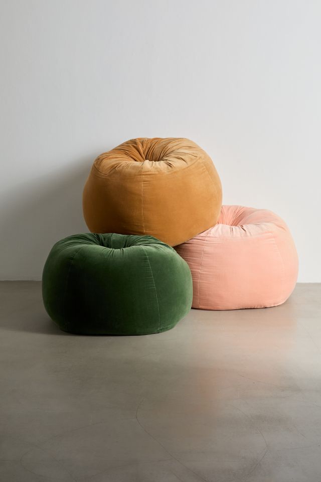 Ella Rose Velvet Bean Bag Chair | Urban Outfitters