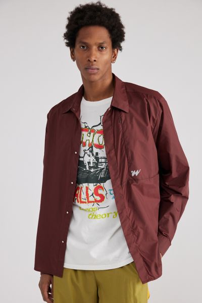 Shop Without Walls Nylon Hike Overshirt Top In Rum Raisin, Men's At Urban Outfitters