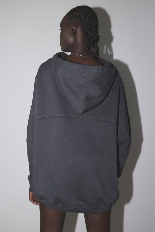 Out From Under Raw Edge Oversized Hoodie Sweatshirt #3