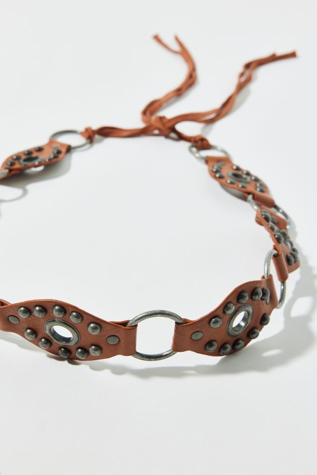 UO Studded Tie Leather Belt #1