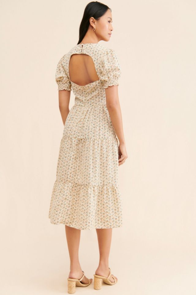 Daisy Street Tiered Cutout Midi Dress #1