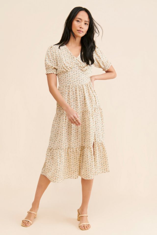 Daisy Street Tiered Cutout Midi Dress #3
