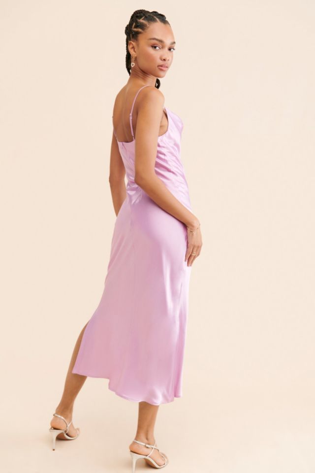 Ciebon Alicia Cowl Neck Satin Dress #1