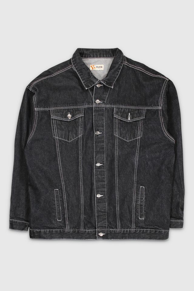 White denim jacket with hotsell black stitching