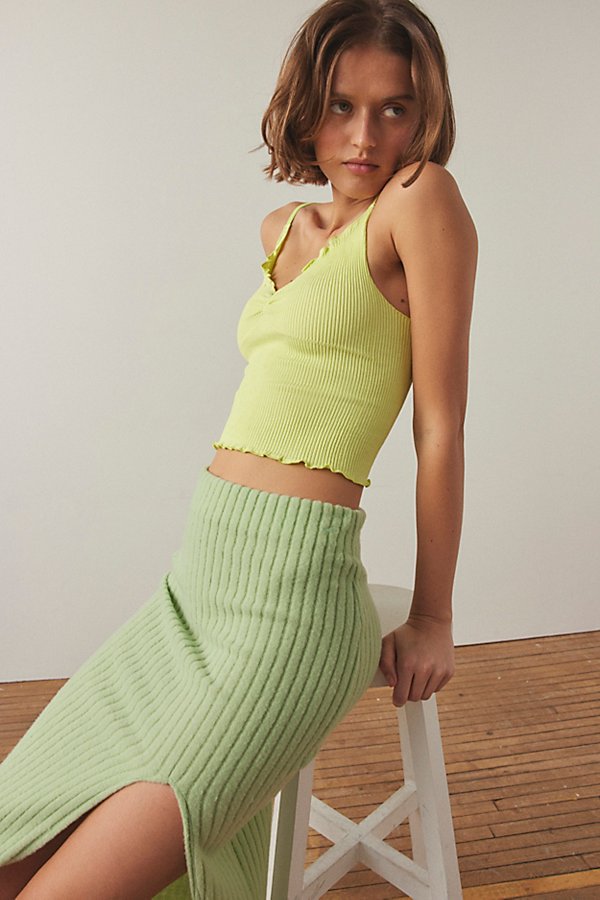Out From Under Aurelia Seamless Ribbed Cami In Lime, Women's At Urban Outfitters
