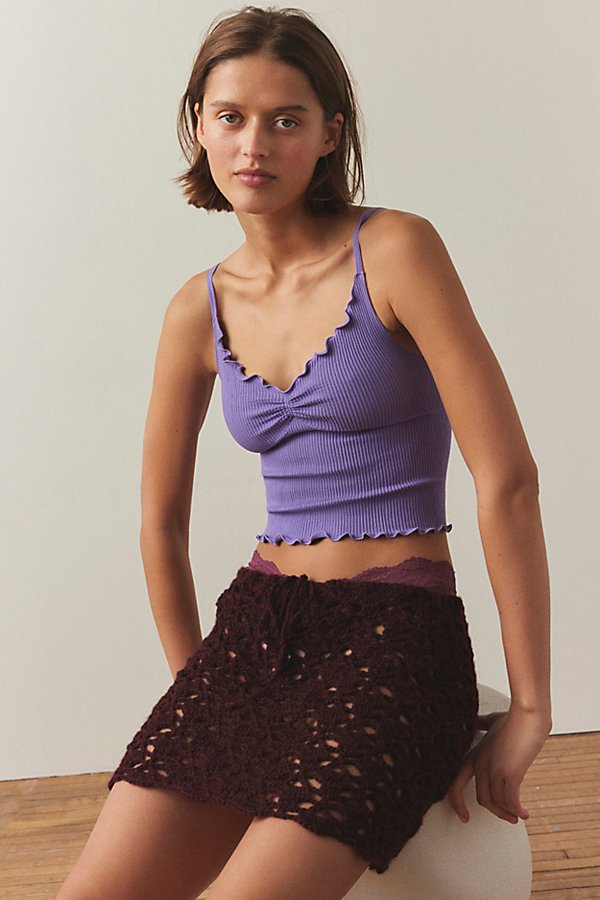 Out From Under Aurelia Seamless Ribbed Cami In Purple, Women's At Urban Outfitters
