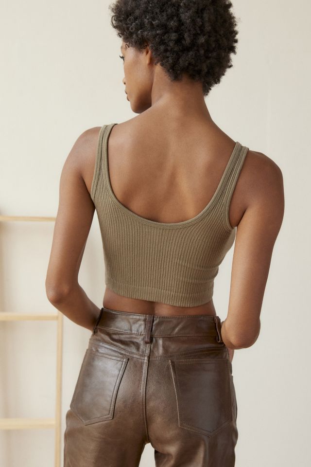 Urban Outfitters Out From Under Drew Seamless Ribbed Bra Top Med New