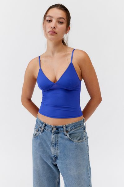 Out From Under Je T'aime Mesh Cropped V-Neck Cami