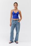 Out From Under Je T'aime Mesh Cropped V-Neck Cami