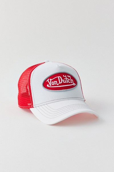 NWT VON DUTCH WHITE AND RED TRUCKER HAT, ONE SIZE NEW!! Von Dutch Trucker Hat White, Red & GreySnapBack | eBay main image 4