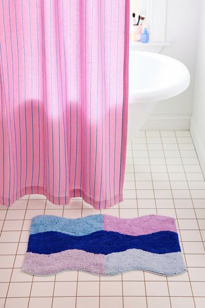 Urban Outfitters Everette Swirl Tufted Bath Mat In Cobalt At  In Cobalt