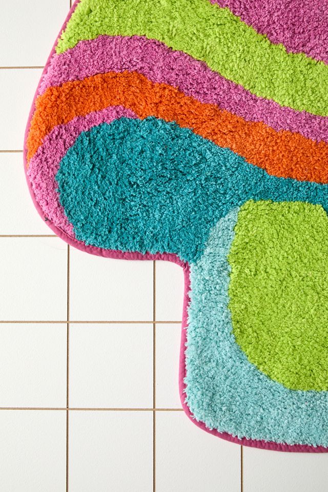 Trippy Mushroom Bath Mat Urban Outfitters