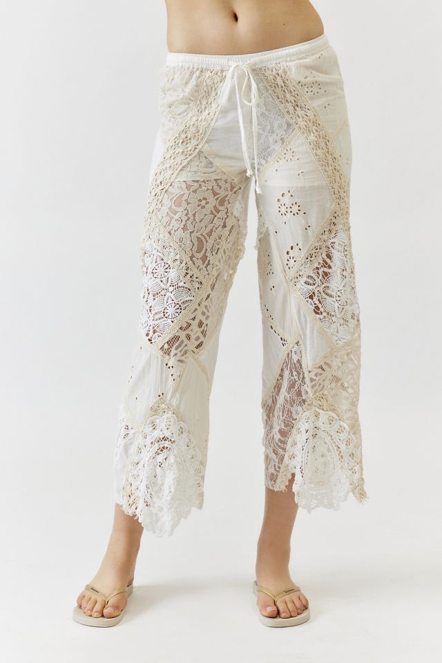 Kimchi Blue Heather Embroidered Lace Pull-On Pant #1