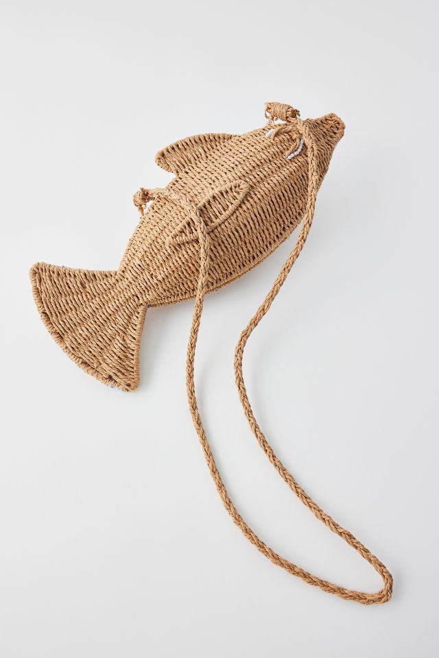Kimchi Blue Fish Woven Straw Bag #2