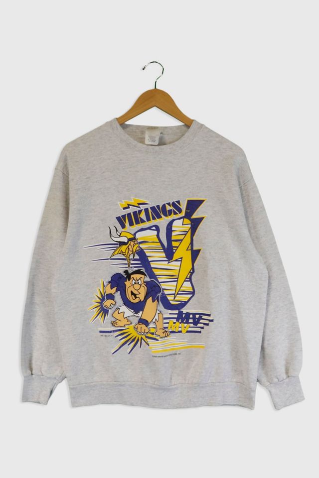 Vintage 1994 NFL Vikings Flintstones Sweatshirt Urban Outfitters