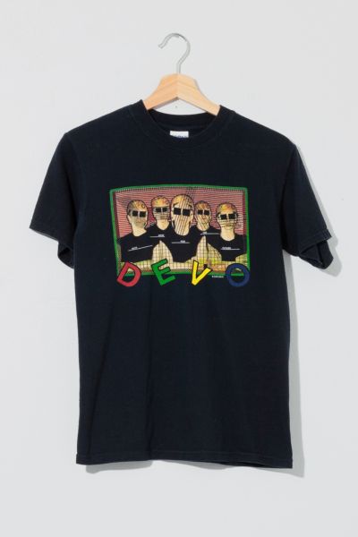 Vintage Y2K DEVO Black Graphic Band T-Shirt | Urban Outfitters