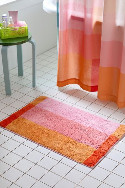 Shop Urban Outfitters Niko Bath Mat In Red At