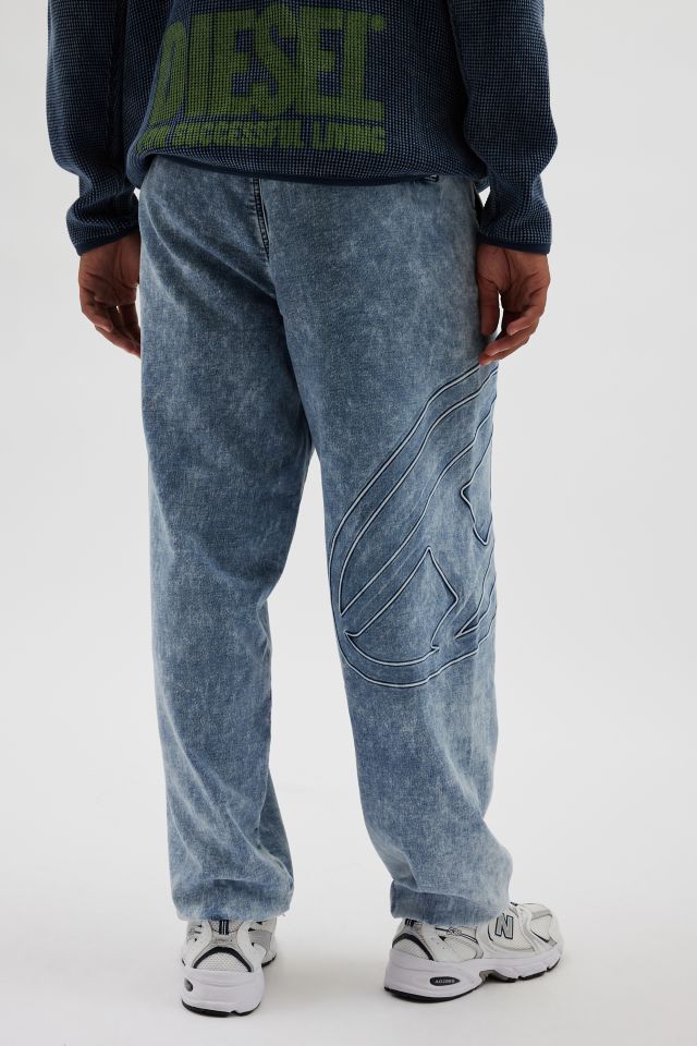 Diesel Lab-S2 Washed Denim Track Pant #1