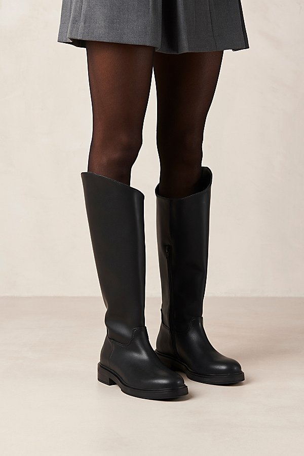 Shop Svegan Carson Vegan Leather Riding Boot In Black, Women's At Urban Outfitters