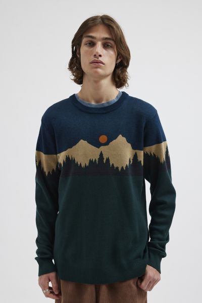 KAVU Highline Pattern Crew Neck Sweater