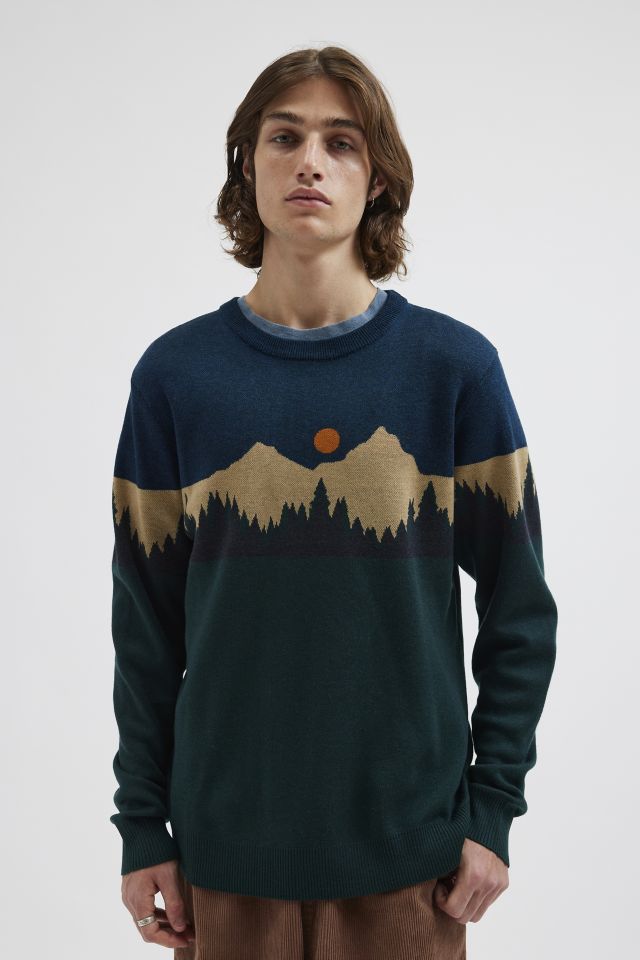 KAVU Highline Pattern Crew Neck Sweater #1