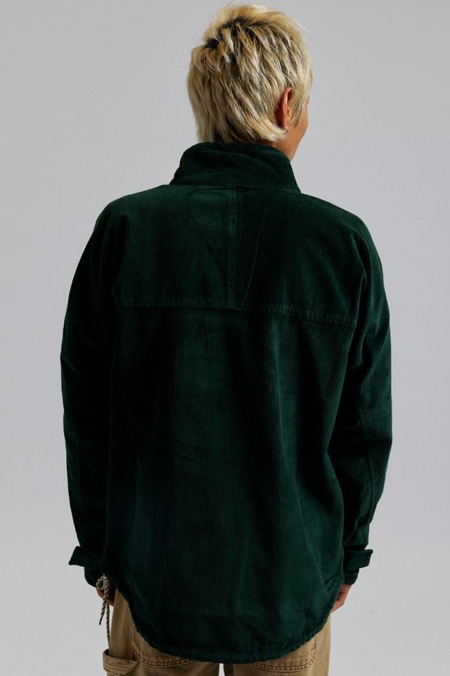 Kavu - Northern Sky - Camicia giacca in pile verde a quadri con zip