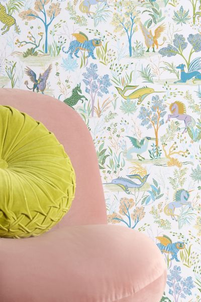 Shop Urban Outfitters Uo Home Fanciful Forest Removable Wallpaper In Assorted At