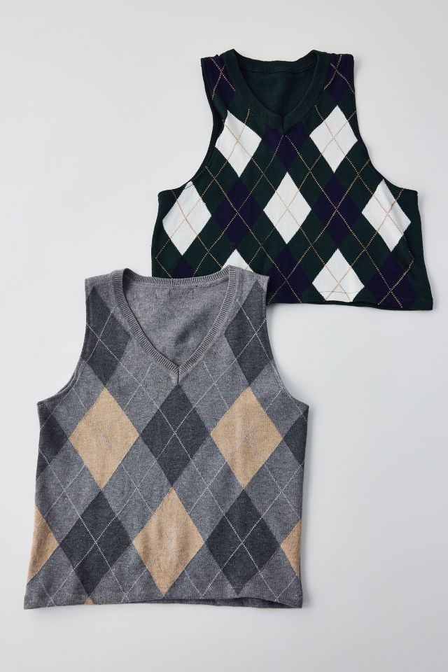 Urban Renewal Remade Argyle Cropped Tank Top #1