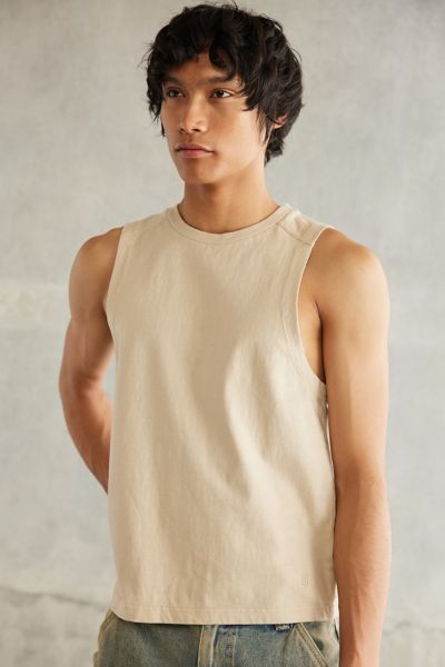Shop Standard Cloth Jock Tank Top In Rainy Day, Men's At Urban Outfitters