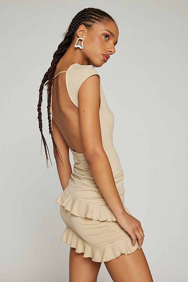 Lioness Oui Oui Knit Mini Dress In Khaki, Women's At Urban Outfitters