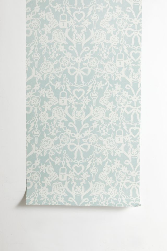 UO Home Stencil Grey Removable Wallpaper #1