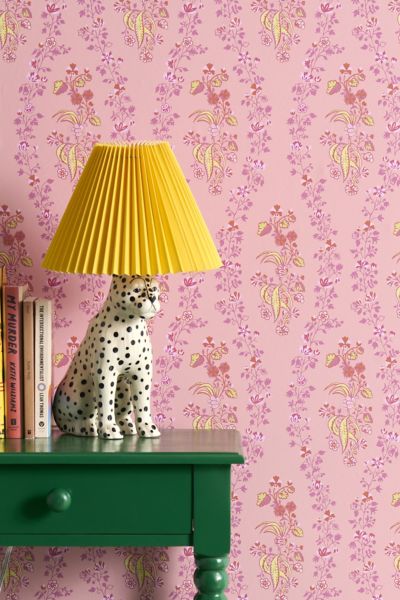 Shop Urban Outfitters Uo Home Posie Pink Removable Wallpaper In Assorted At