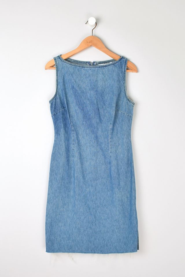 Vintage 90s L.A. Blues Raw Edge Denim Mini Dress | Urban Outfitters