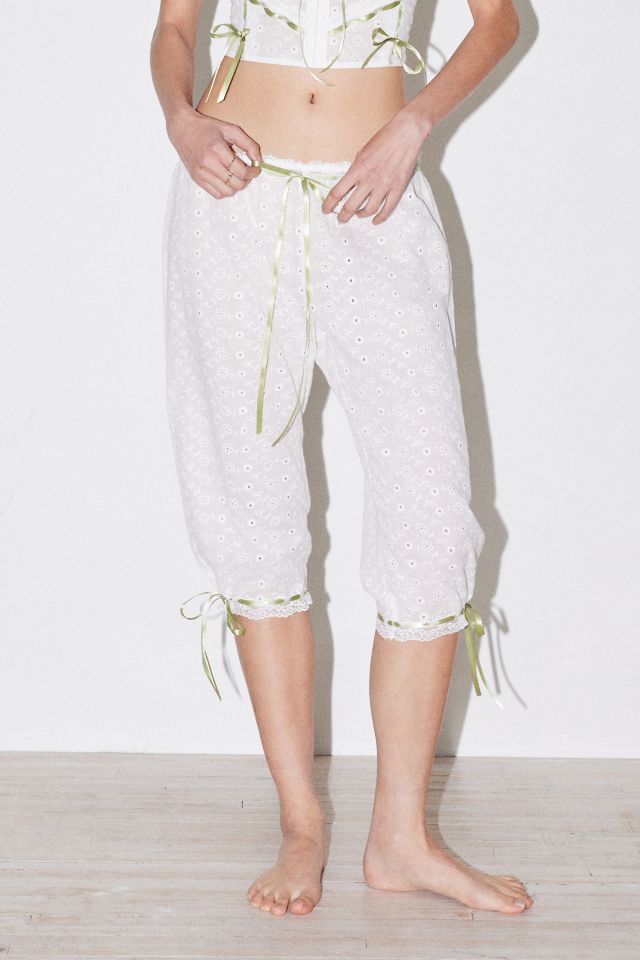 Out From Under Broderie Bow Bloomer Capri Pant #1