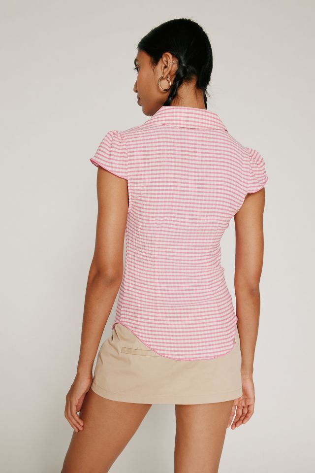 Kimchi Blue Allegra Gingham Button-Up Shirt | Urban Outfitters