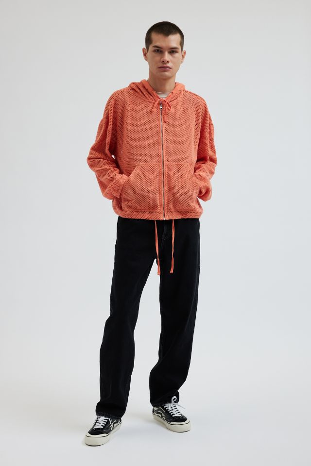UO Boardwalk Mesh Full Zip Hoodie Sweatshirt #2