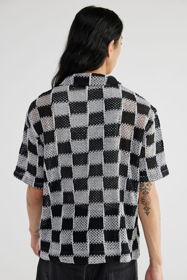 【U LAN】Mid-checkered Overfit Short-Sleeved Shirt 90641317_018_e?$xlarge$&fit=