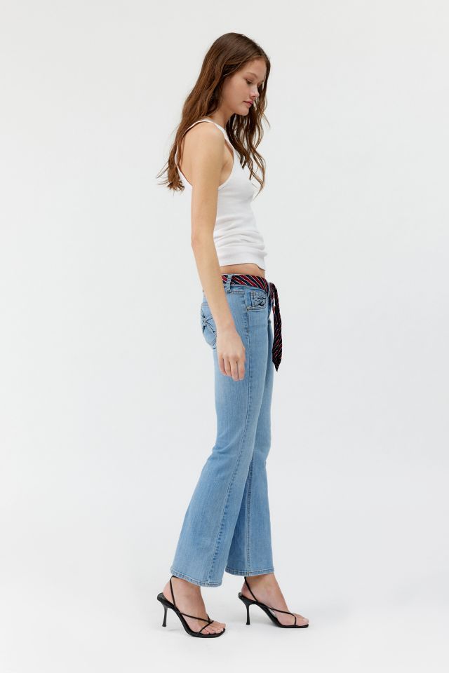 Urban Renewal Vintage Y2K Flare Denim Jean With Tie Belt #3