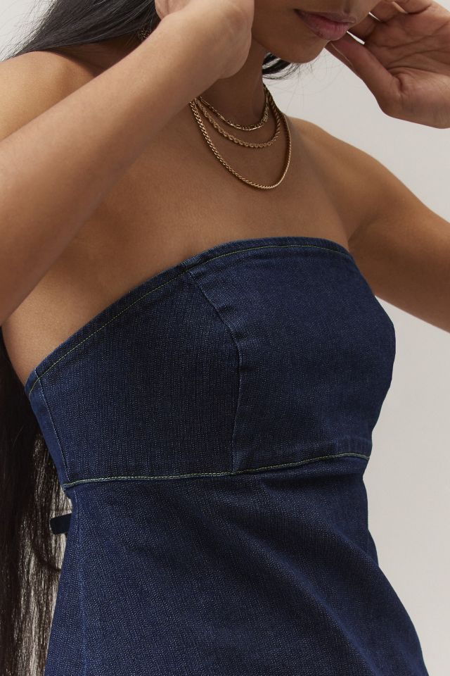 BDG Santa Cruz Open-Back Denim Tunic Tube Top #2