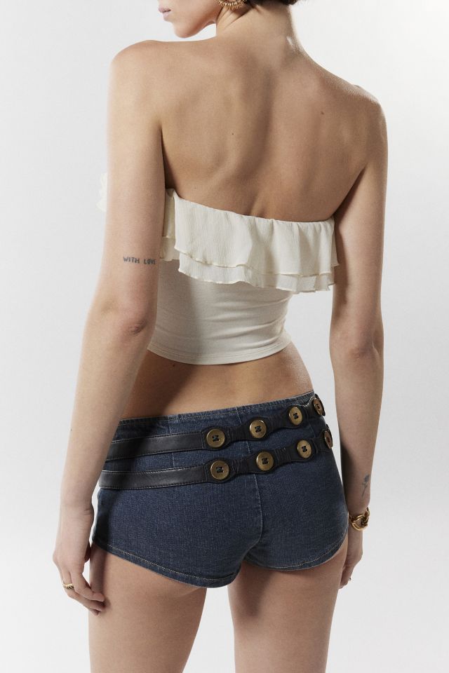 Silence + Noise Cora Ruffle Tube Top #2