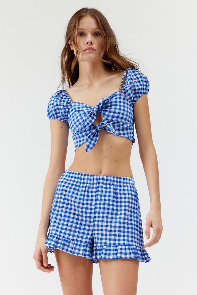 Urban Renewal Remnants Gingham Ruffle Pull-On Short #2