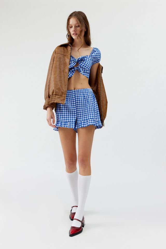 Urban Renewal Remnants Gingham Ruffle Pull-On Short #5